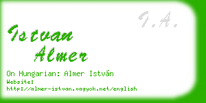 istvan almer business card